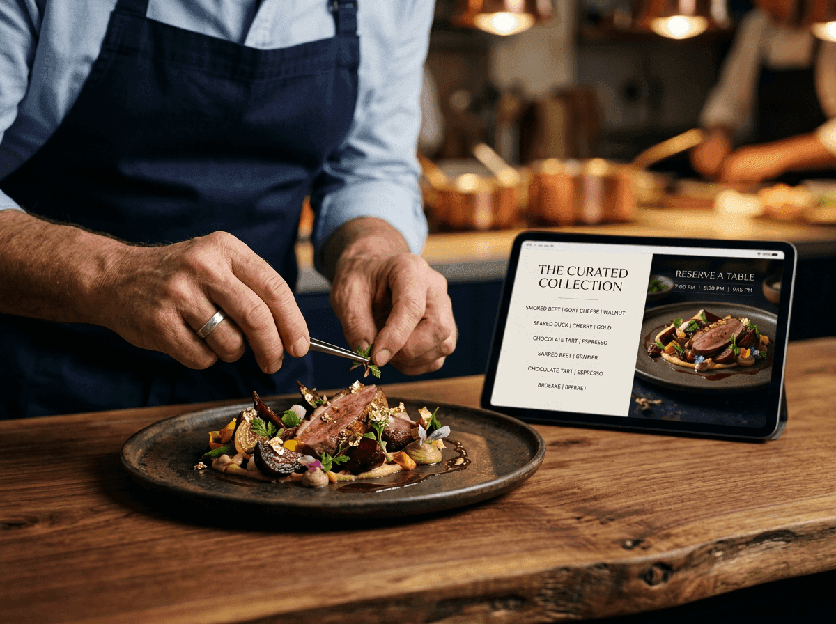Restaurantes — Experiencia gastronómica desde la primera imagen