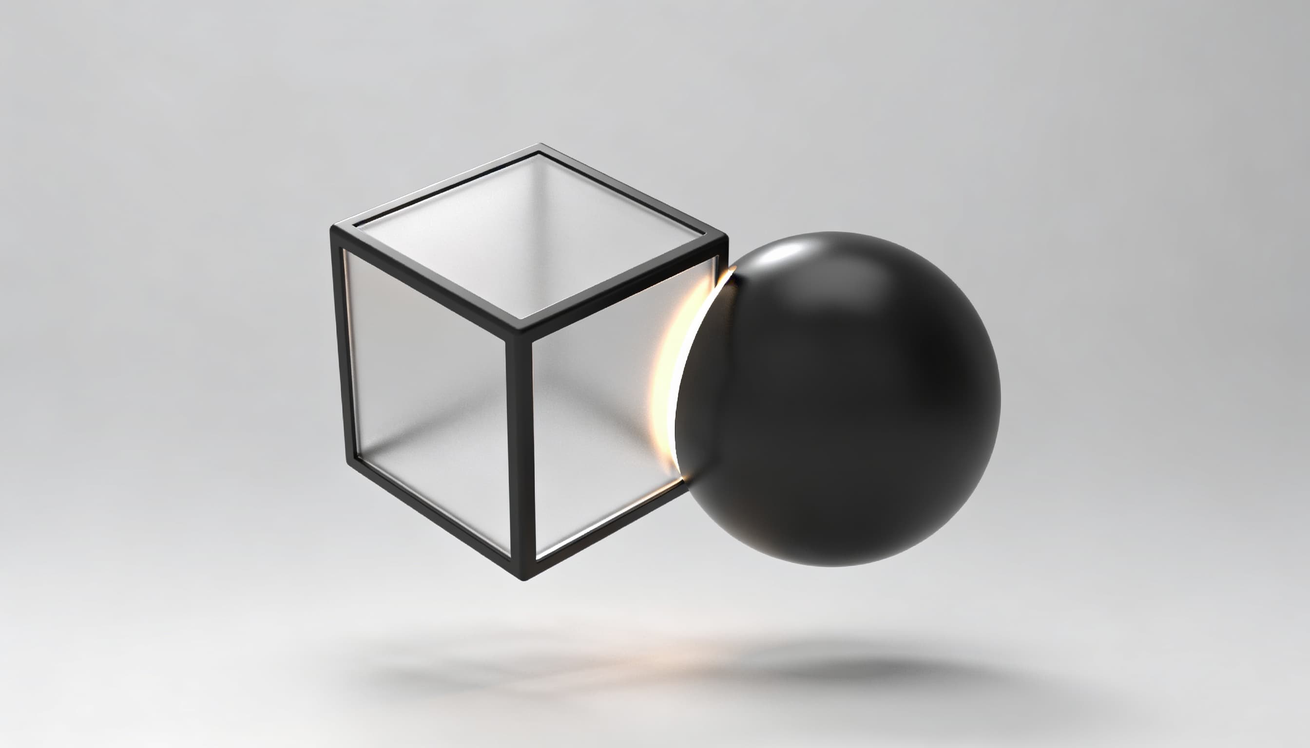 Vista detallada de interfaz digital minimalista con elementos de vidrio